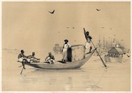 En færgebåd på Ganges Floden