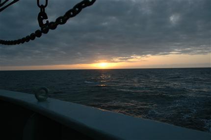 Solnedgang, sydlige Atlanterhav